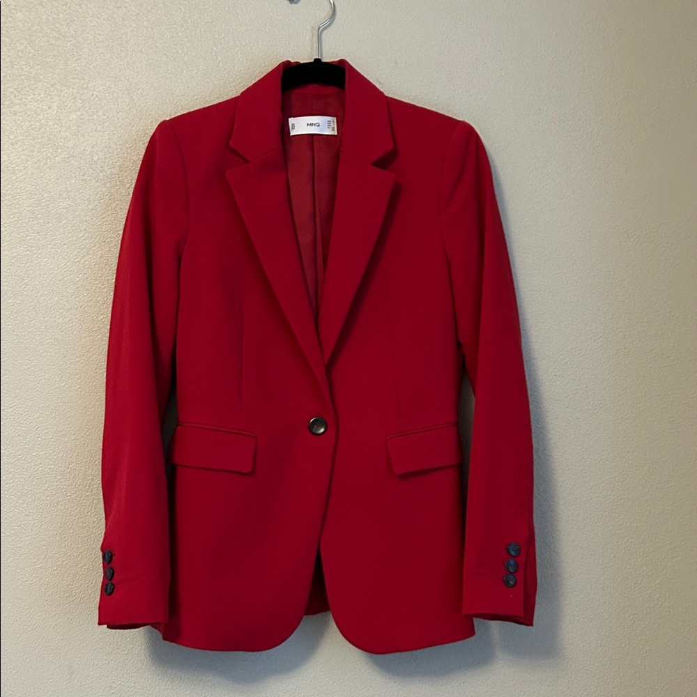 Mango Vibrant Red Blazer